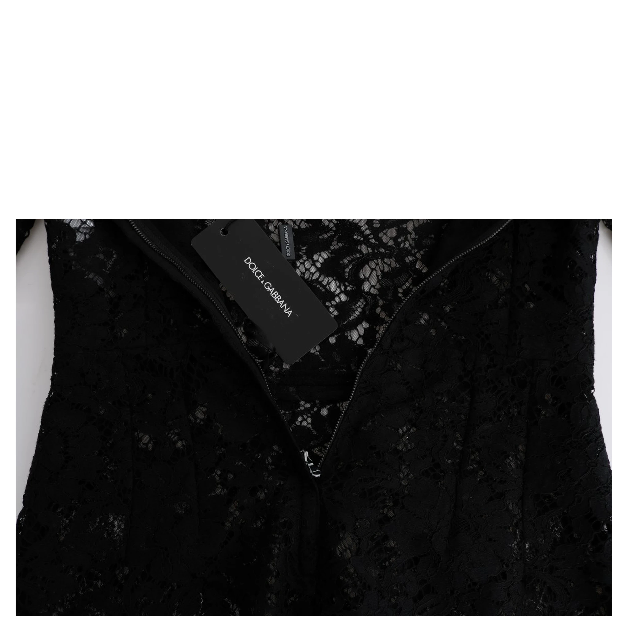 Black Floral Lace Chamomile Sicily Dress