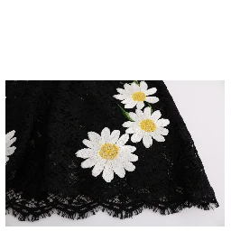Black Floral Lace Chamomile Sicily Dress