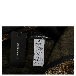 Black Silk Brown Fringes A-Line Dress