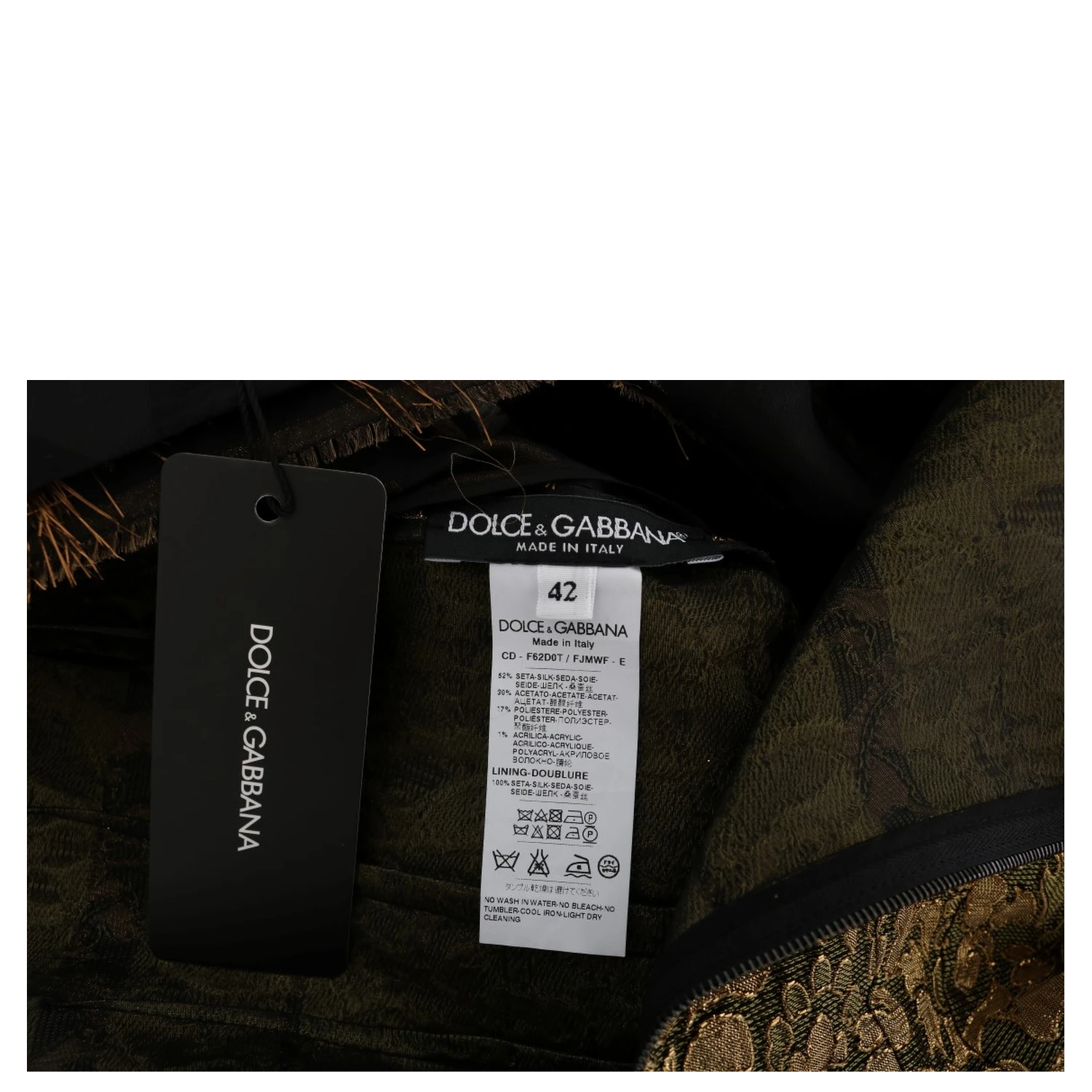 Black Silk Brown Fringes A-Line Dress