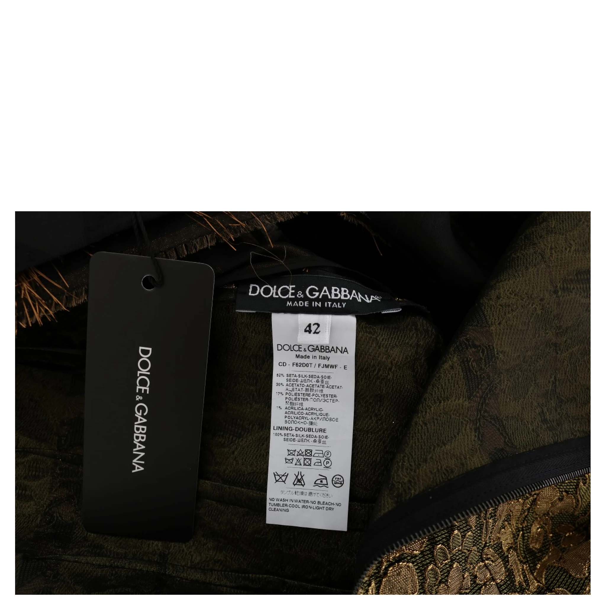 Black Silk Brown Fringes A-Line Dress