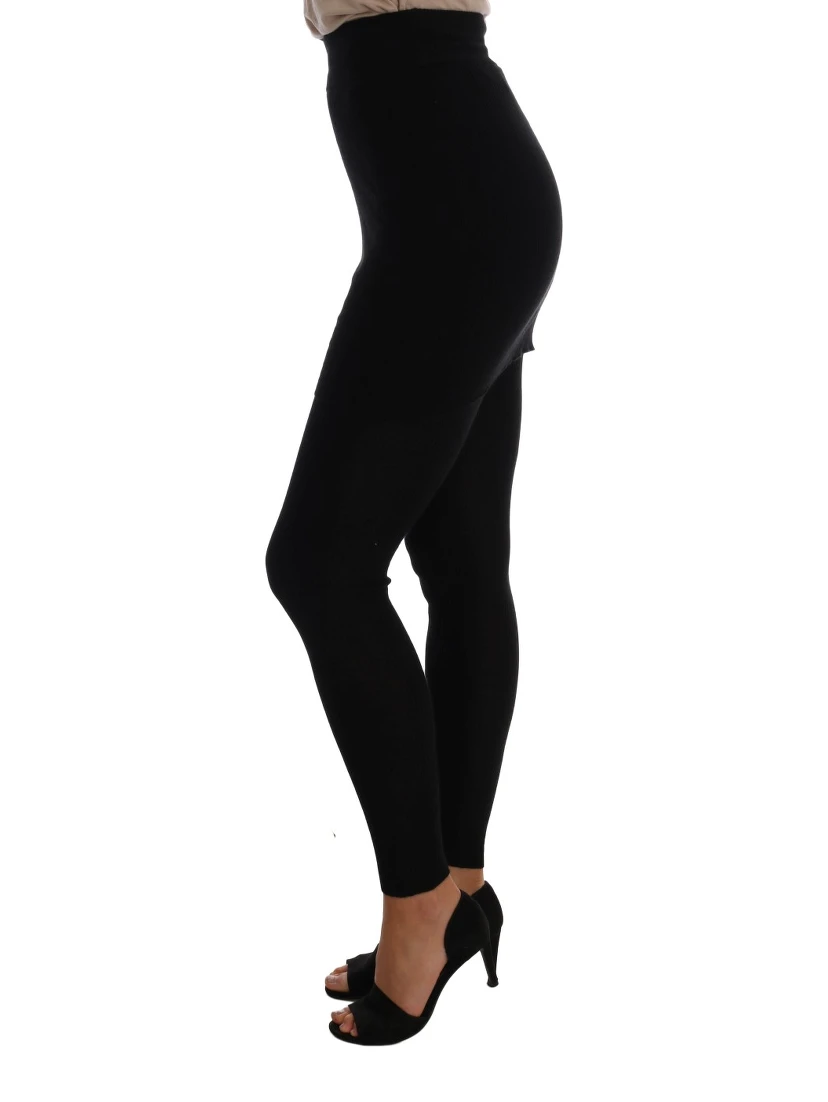 Black Cashmere Silk Stretch Tights Stockings