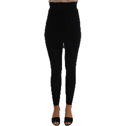 Black Cashmere Silk Stretch Tights Stockings