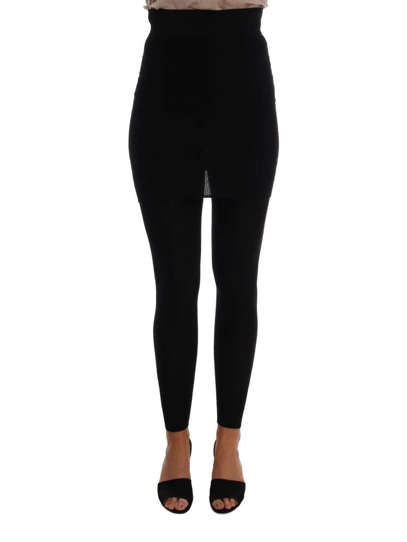 Black Cashmere Silk Stretch Tights Stockings