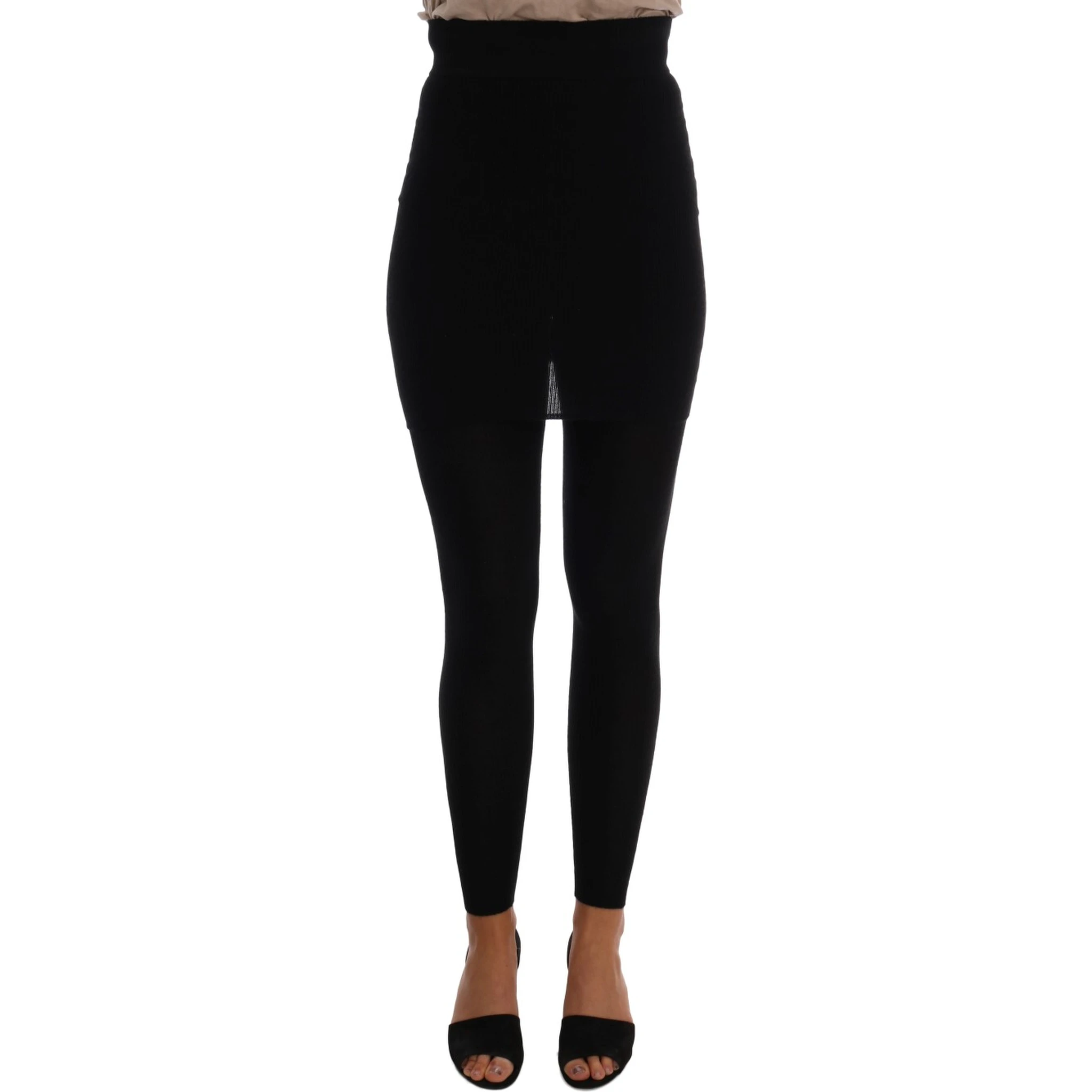 Black Cashmere Silk Stretch Tights Stockings