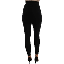 Black Cashmere Silk Stretch Tights Stockings