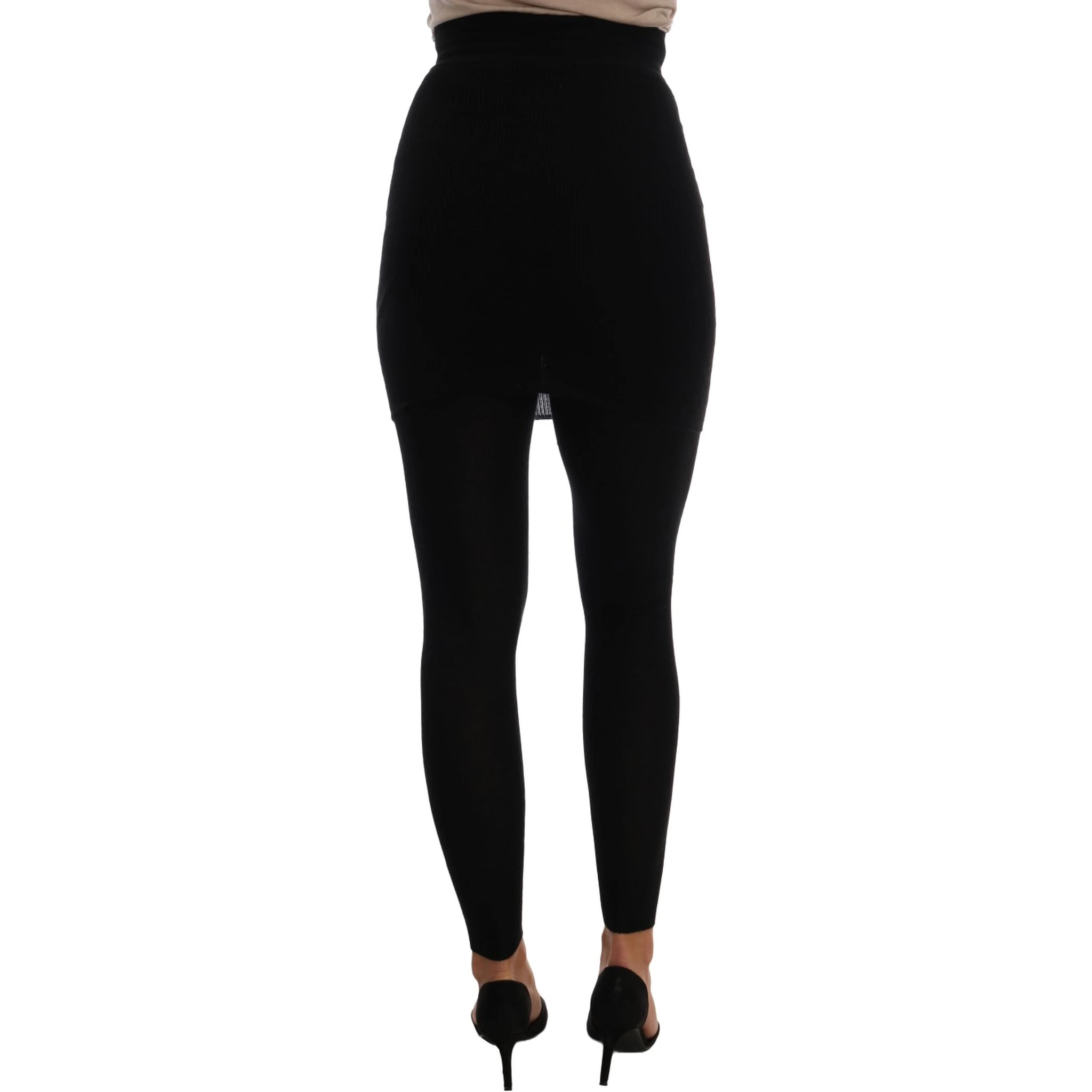 Black Cashmere Silk Stretch Tights Stockings