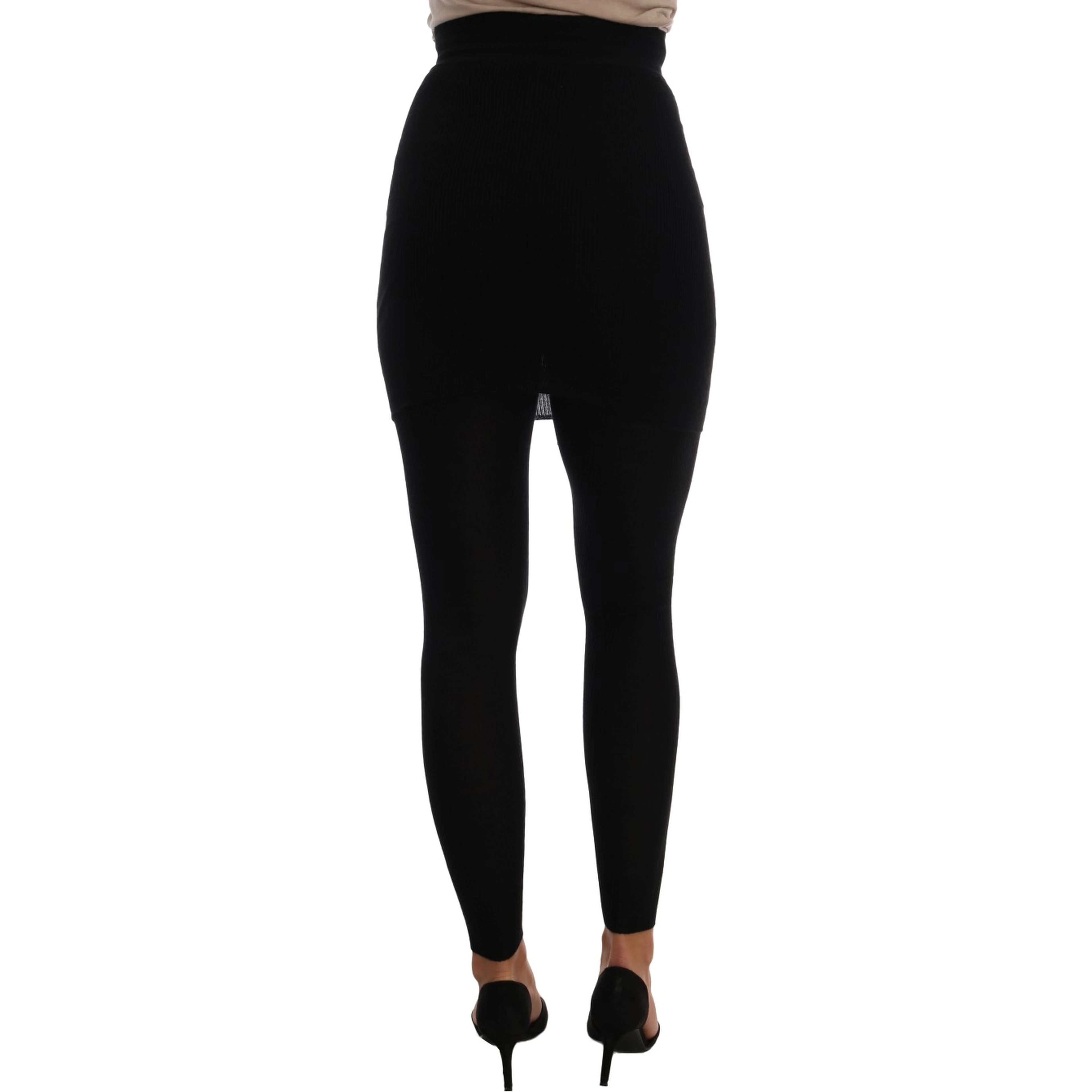 Black Cashmere Silk Stretch Tights Stockings