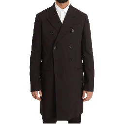 Bordeaux Wool Stretch Long 3 Piece Suit