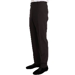 Bordeaux Wool Stretch Long 3 Piece Suit