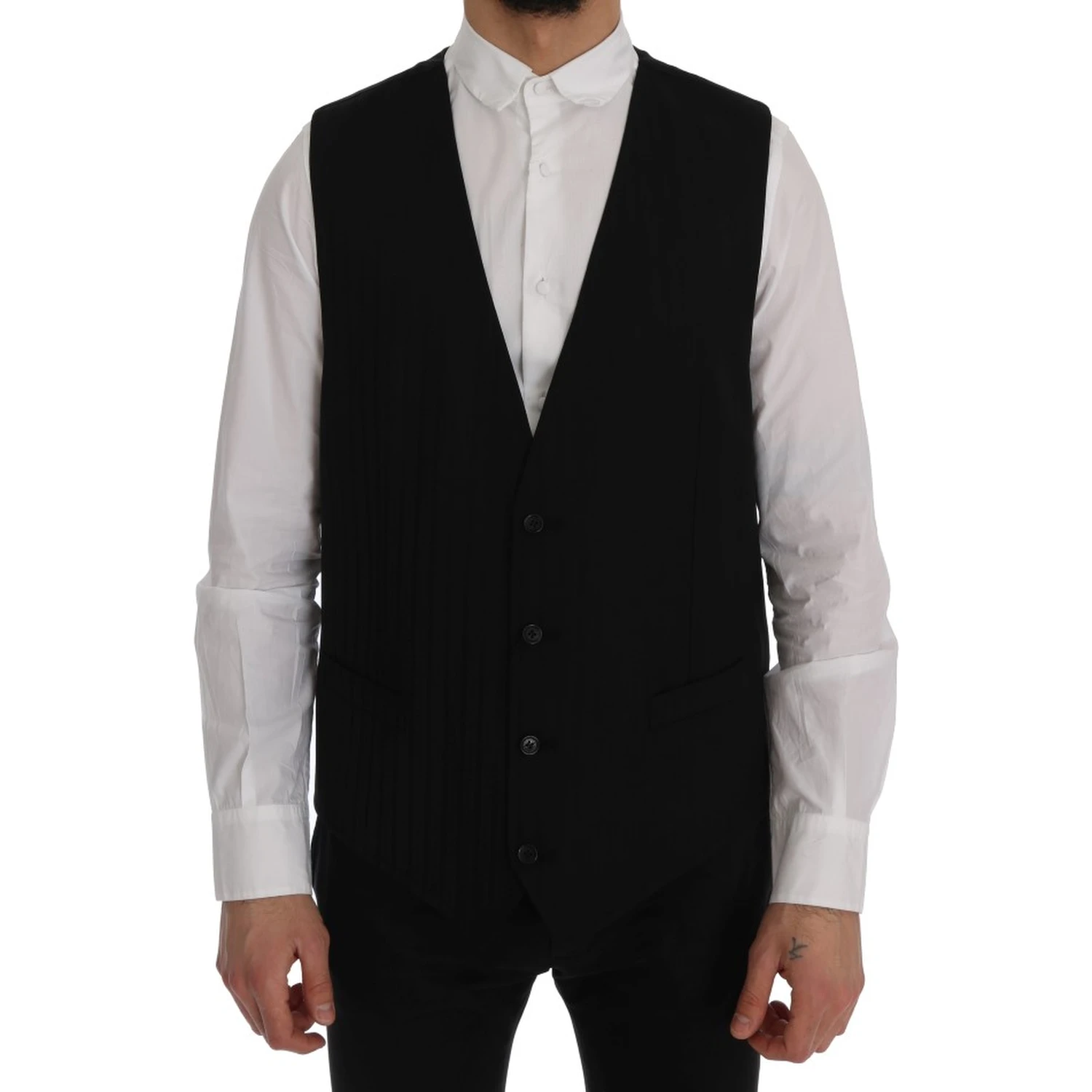 Black STAFF Wool Stretch Vest