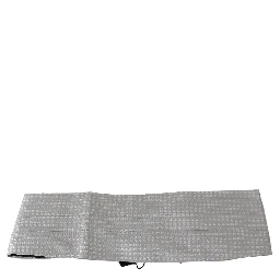 Gray Patterned Waist Belt Silk Cummerbund