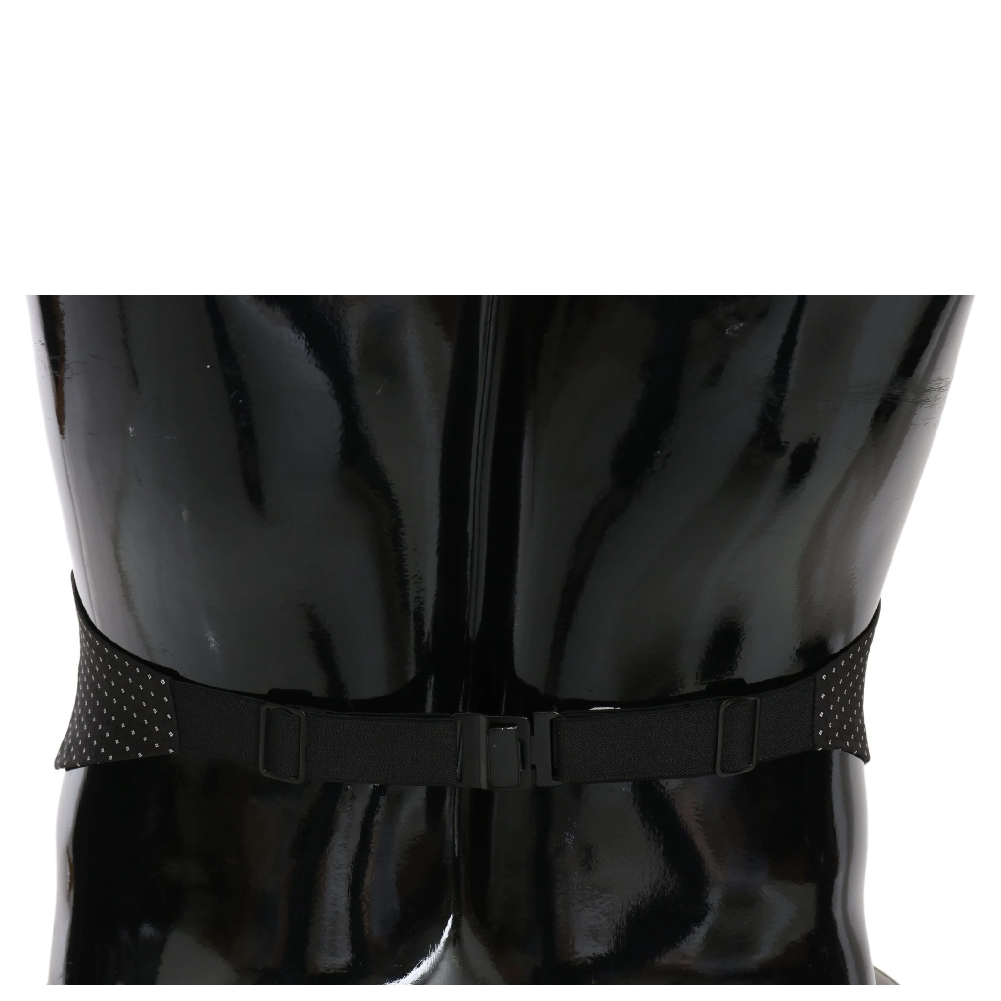 Black Dotted Waist Belt Silk Cummerbund