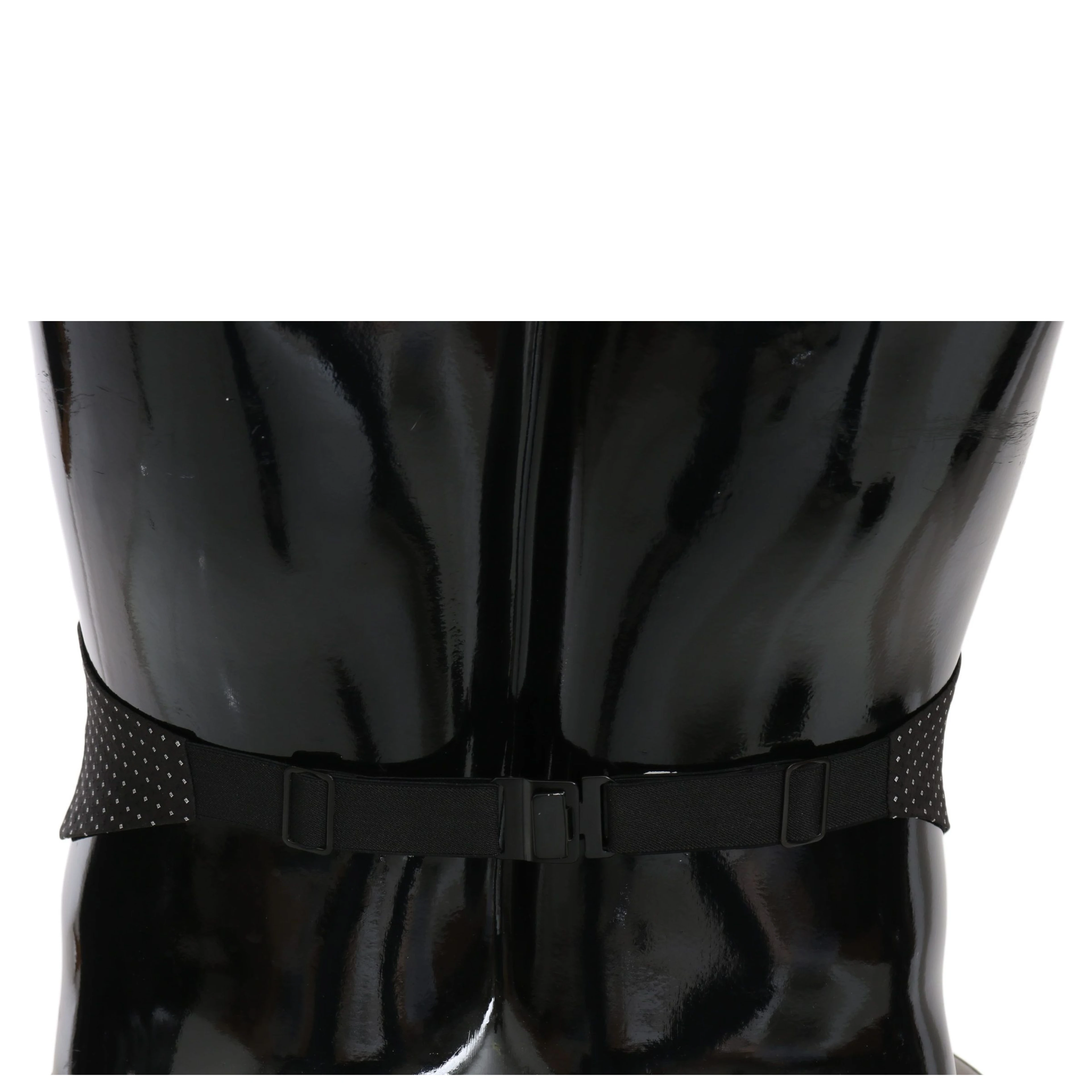 Black Dotted Waist Belt Silk Cummerbund
