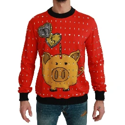 Red Crystal Pig of the Year Sweater