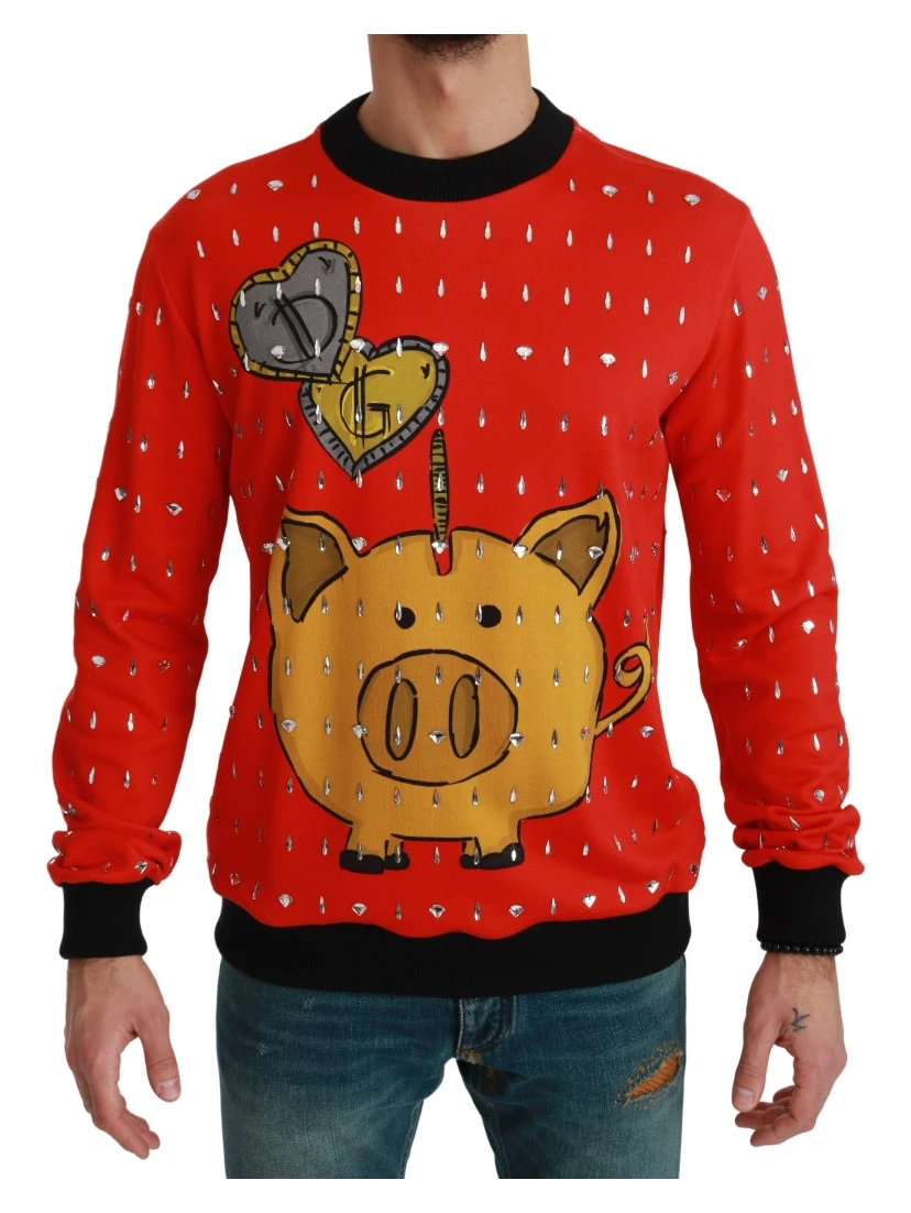 Red Crystal Pig of the Year Sweater