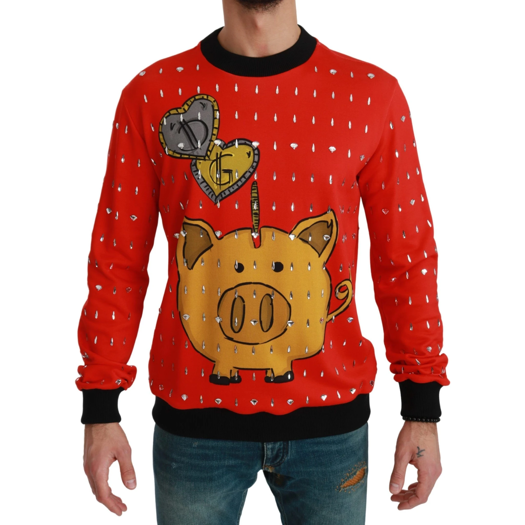 Red Crystal Pig of the Year Sweater