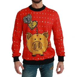 Red Crystal Pig of the Year Sweater