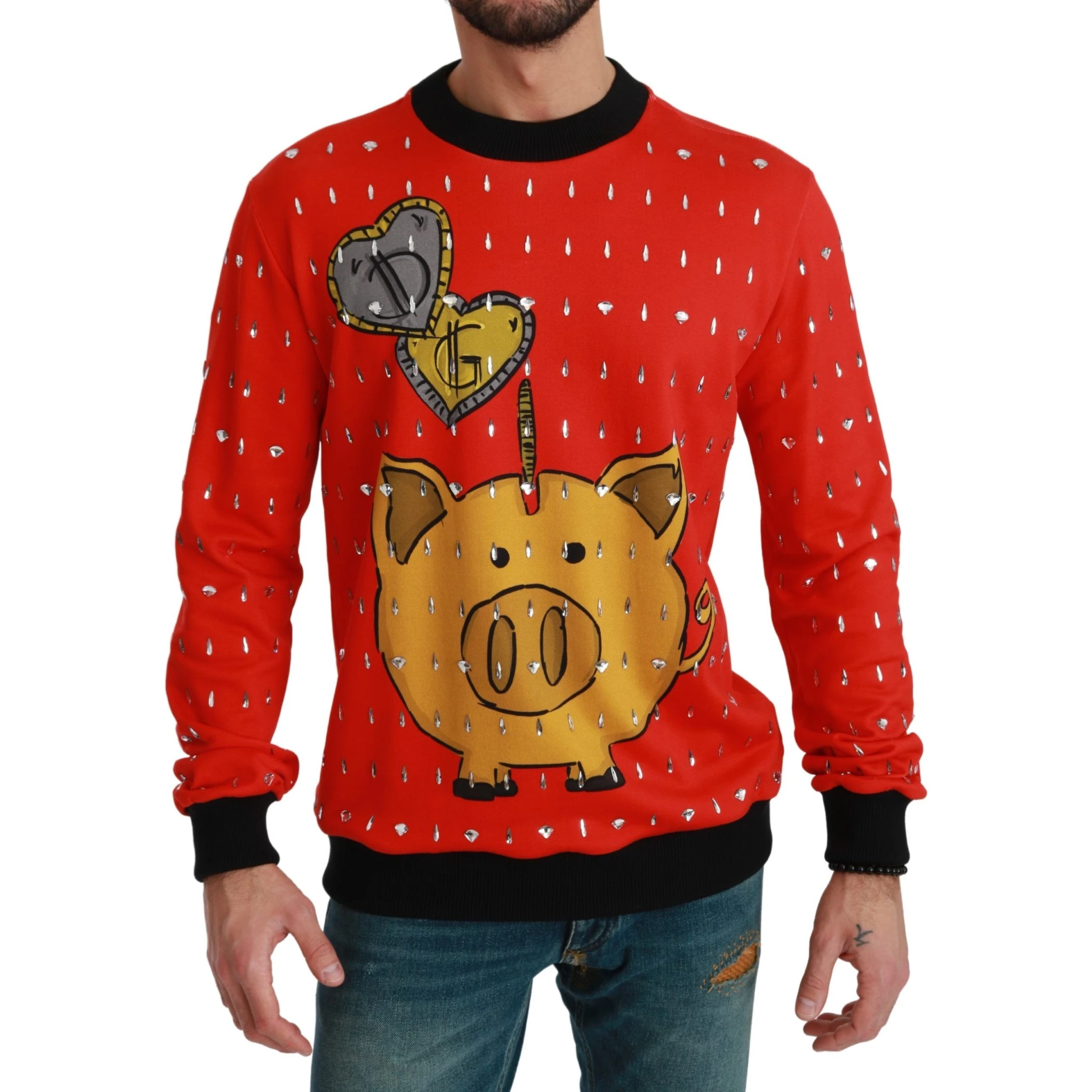 Red Crystal Pig of the Year Sweater