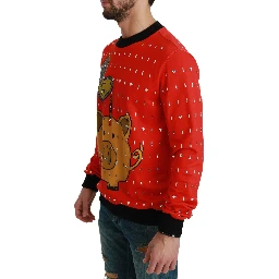 Red Crystal Pig of the Year Sweater