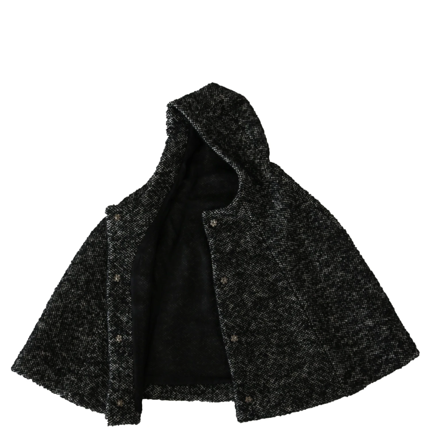 Gray Tweet Wool Kaftan Jacket Coat Top
