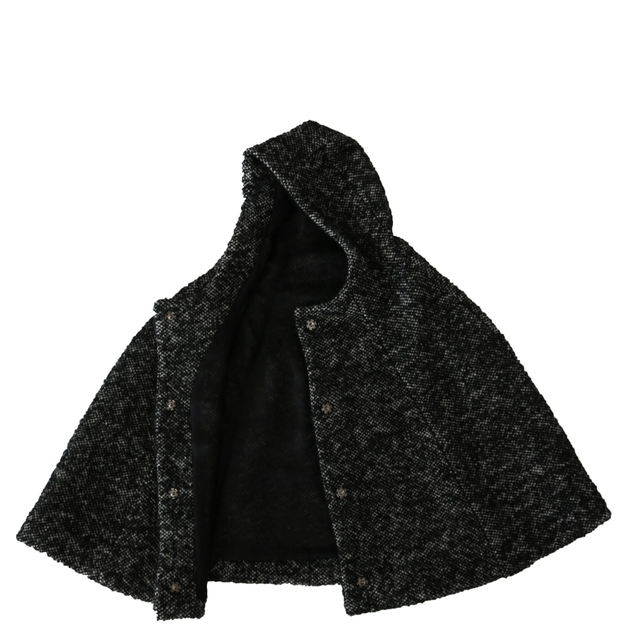 Gray Tweet Wool Kaftan Jacket Coat Top
