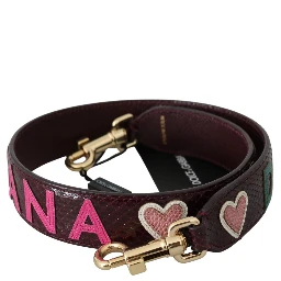 Bordeaux Exotic Skin Leather Belt Shoulder Strap