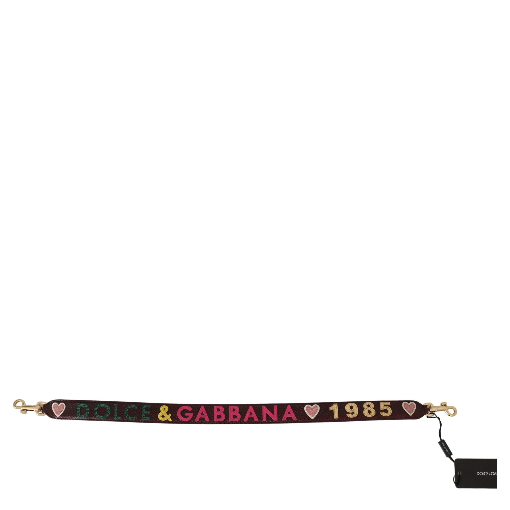 Bordeaux Exotic Skin Leather Belt Shoulder Strap