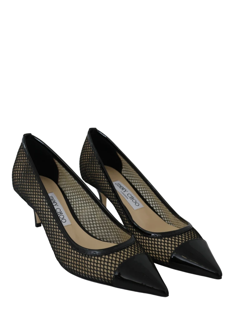 Black Mesh and Leather Amika 50 Pumps alternative