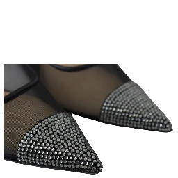 Black Mesh Amika 85 Diamond Pumps Shoes