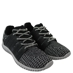 Black Polyester Runner Mason Sneakers Shoes