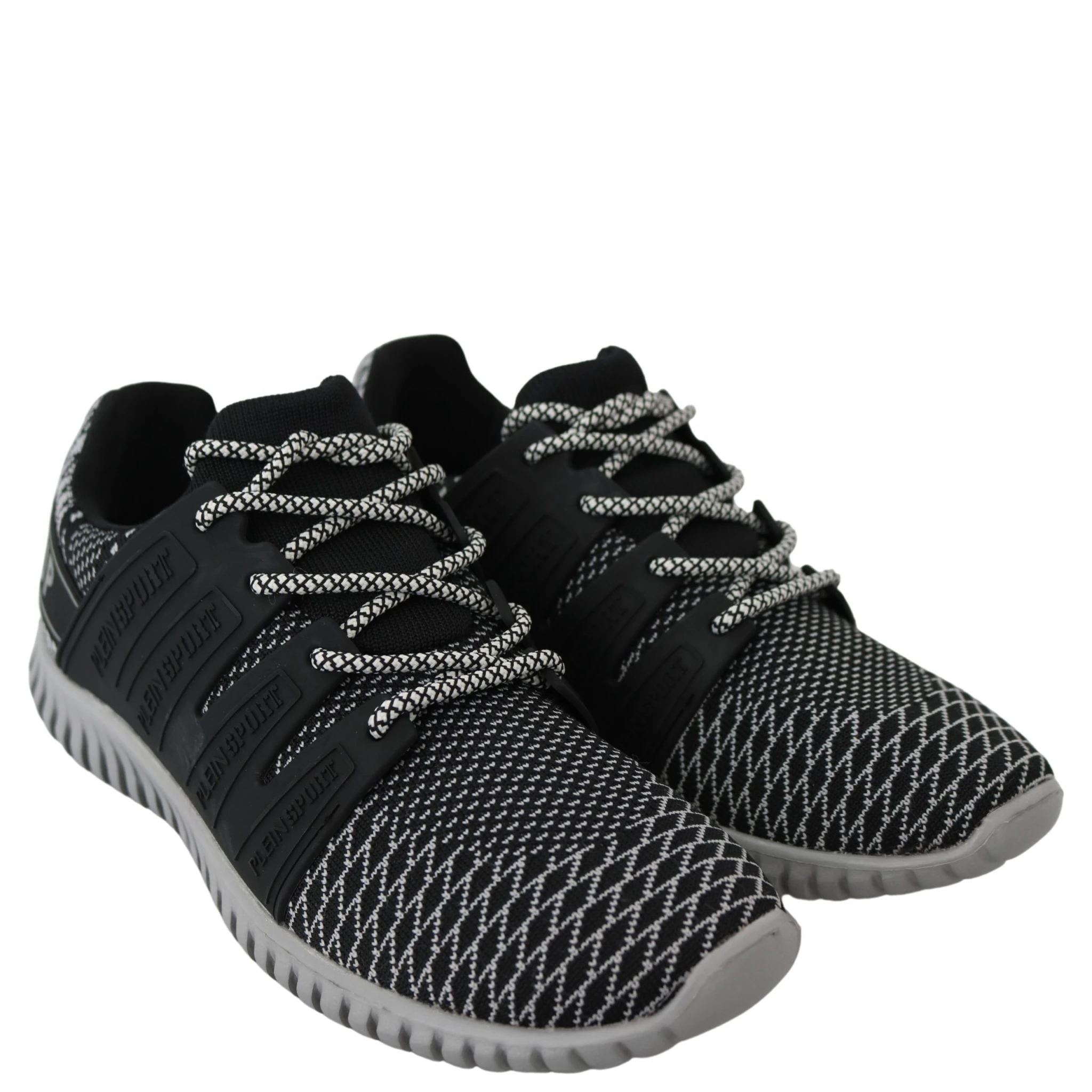 Black Polyester Runner Mason Sneakers Shoes