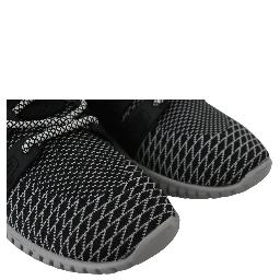 Black Polyester Runner Mason Sneakers Shoes