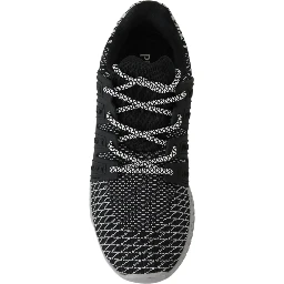 Black Polyester Runner Mason Sneakers Shoes