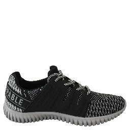Black Polyester Runner Mason Sneakers Shoes