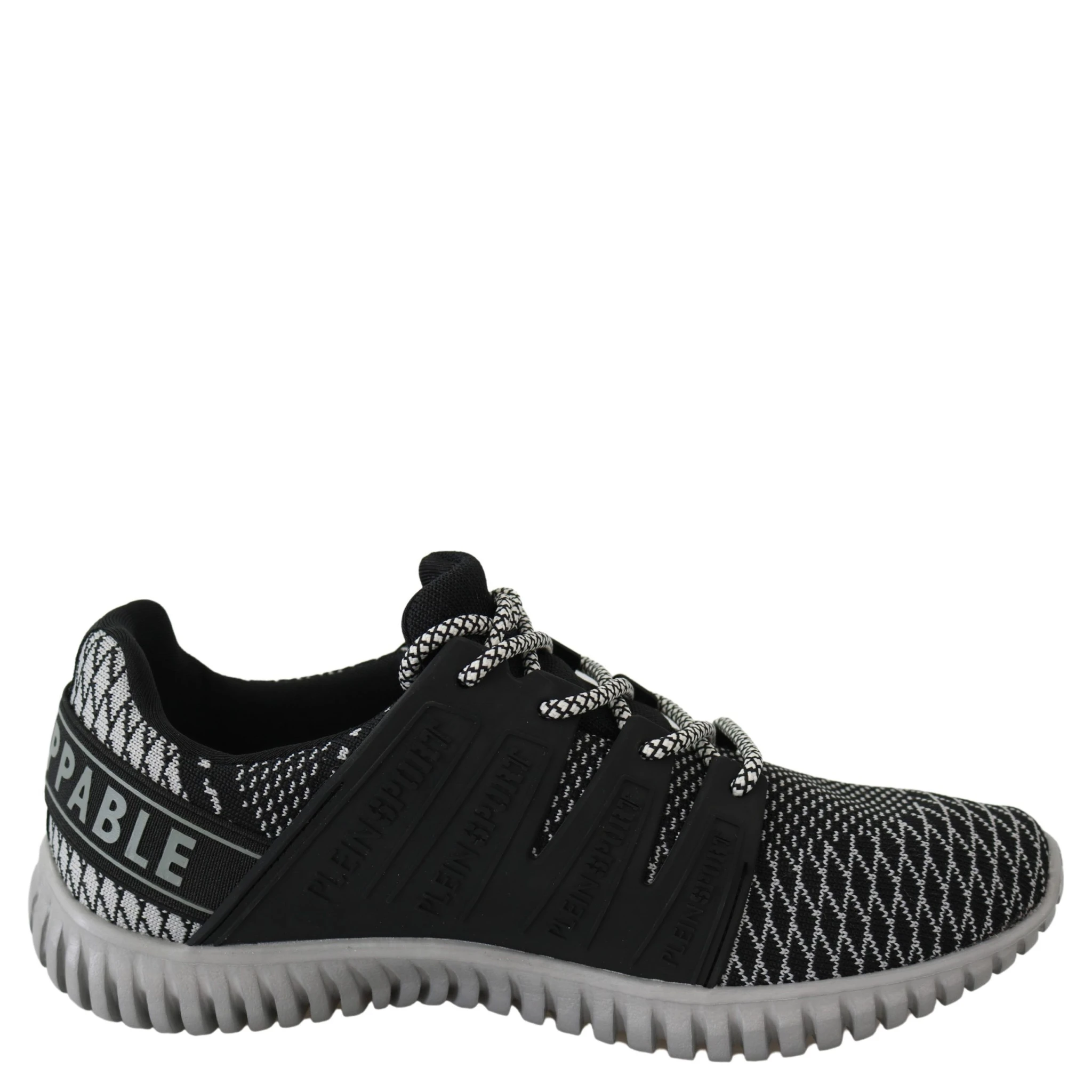 Black Polyester Runner Mason Sneakers Shoes