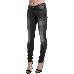 Black Gray Washed Skinny Trouser Cotton Jeans
