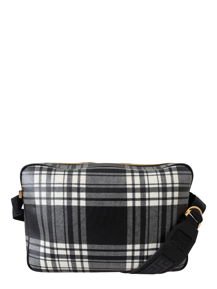 Grey Fabric & Leather Crossbody Bag alternative