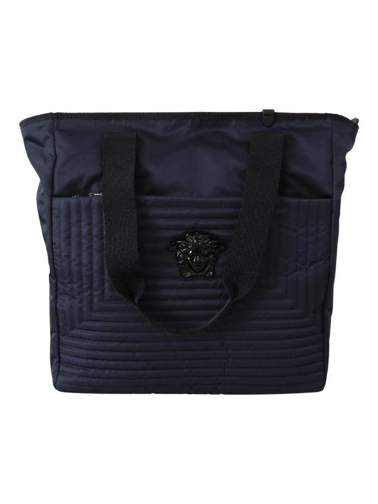 Blue Nylon Tote Bag