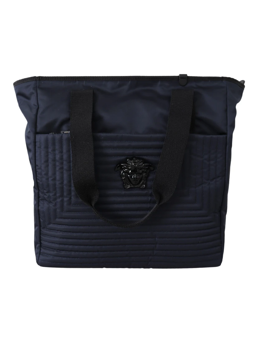 Blue Nylon Tote Bag