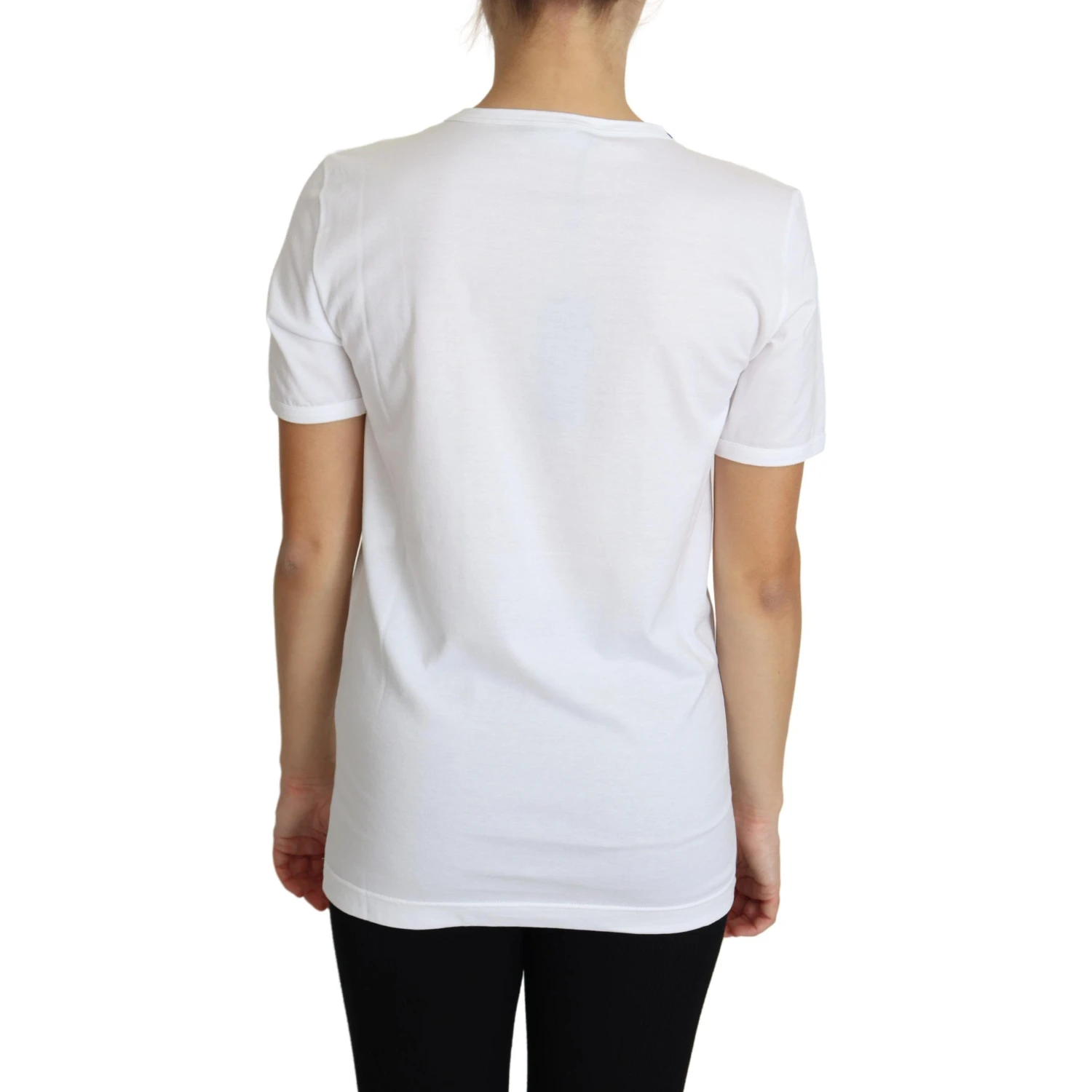 White San Valentino Heart Crystals T-shirt Top
