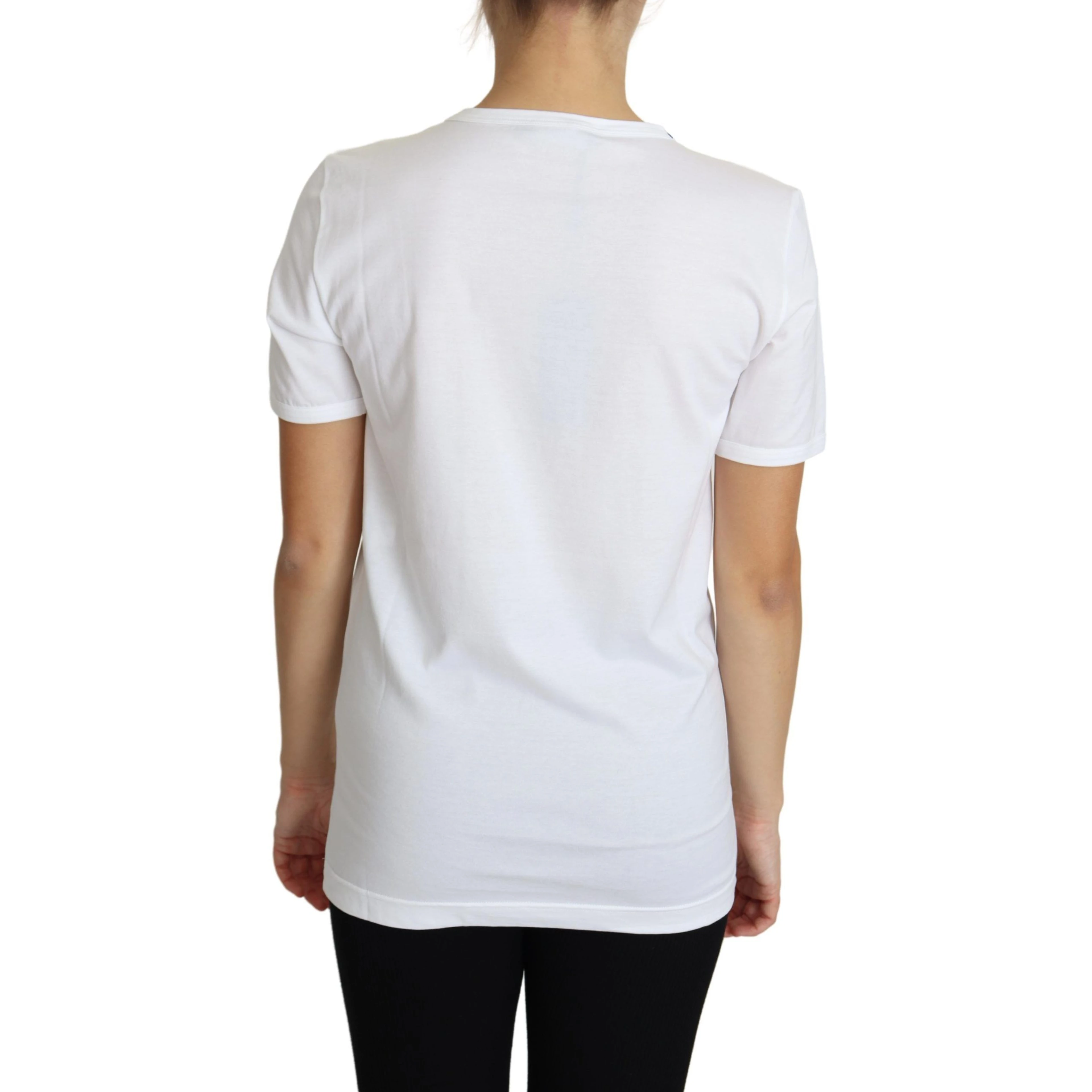 White San Valentino Heart Crystals T-shirt Top