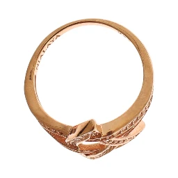 Womens Clear CZ Gold 925 Silver Ring