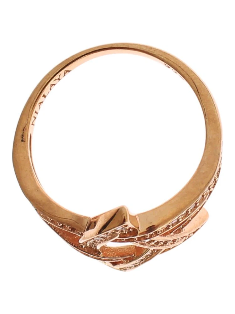 Womens Clear CZ Gold 925 Silver Ring alternative