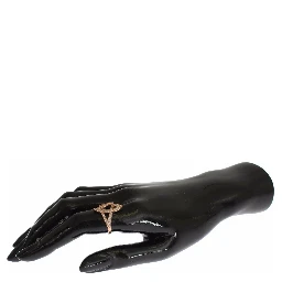 Womens Clear CZ Gold 925 Silver Ring