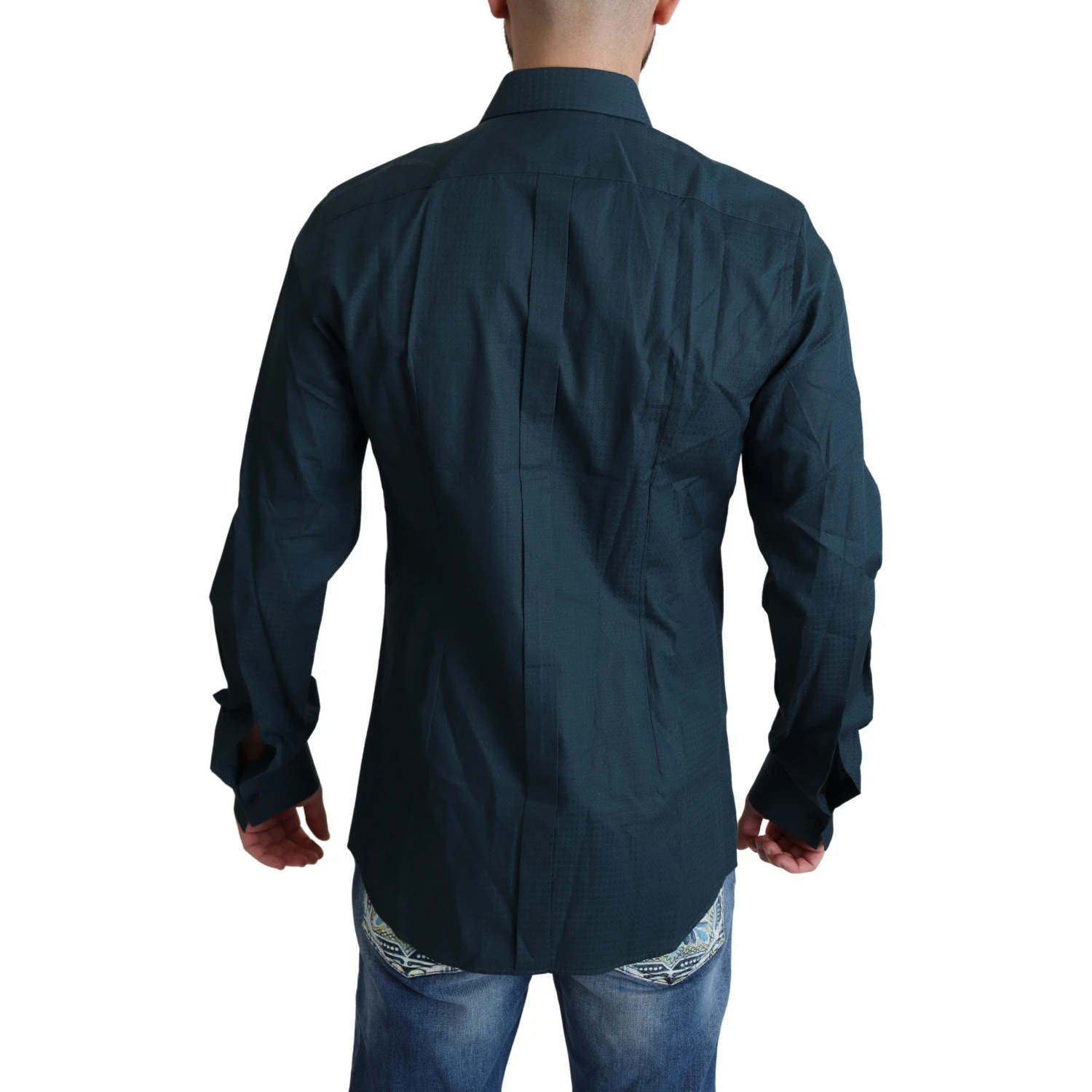 Blue Placket Cotton Dress Formal Shirt