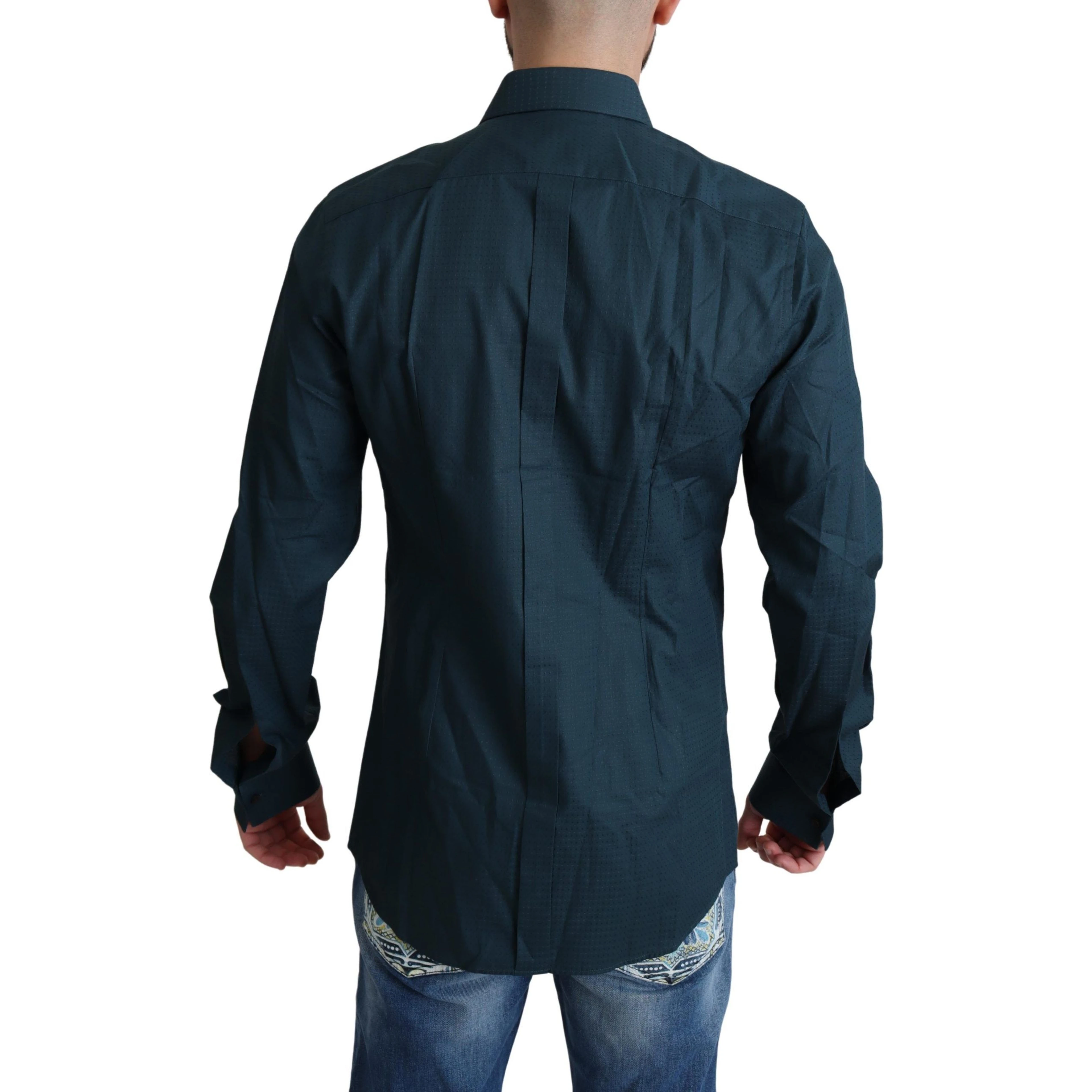 Blue Placket Cotton Dress Formal Shirt