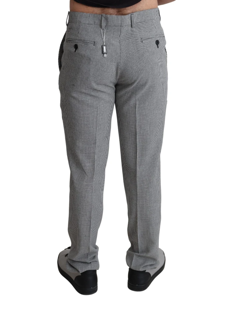 Gray Wool Checkered Dress Men Formal Trouser Pants alternative