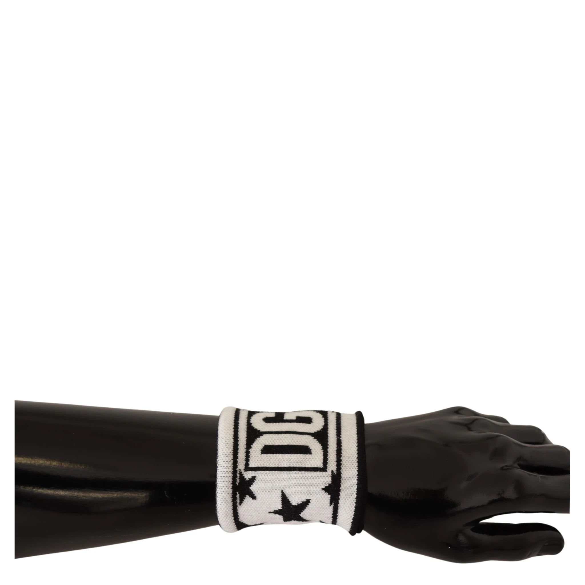 White Black Wool Logo #DGMILLENNIALS Wristband