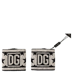 White Black Wool Logo #DGMILLENNIALS Wristband